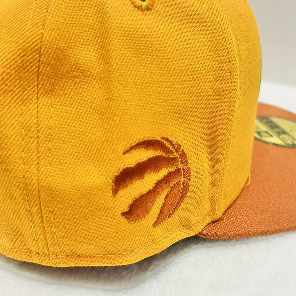 New Era Toronto Raptors Gold Rust 2-Tone‎ 59FIFTY Fitted Hat Cap 7 5/8 NBA